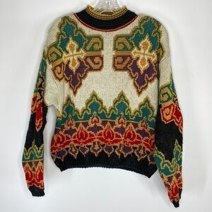 Vintage Open House Sweater Acrylic Wool Blend Sweater Made In England Medium